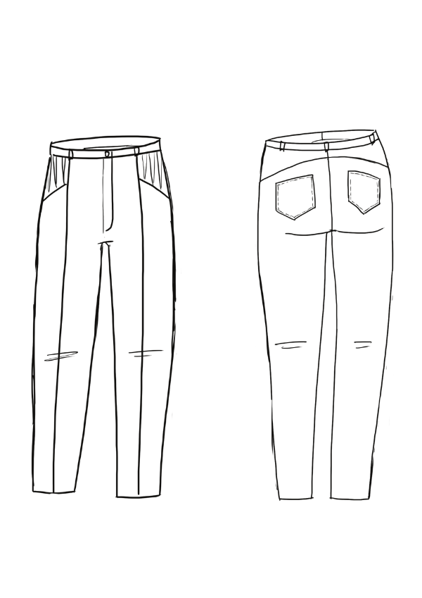 Pants pattern, Hussard jeans / Pocket pattern