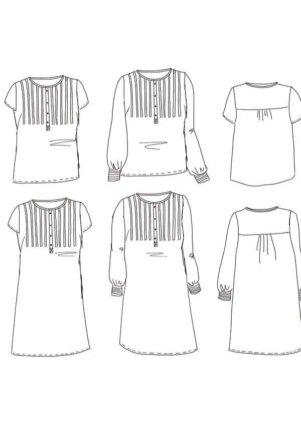 Atlas shirt dress pattern / Paper pattern  Maison Fauve