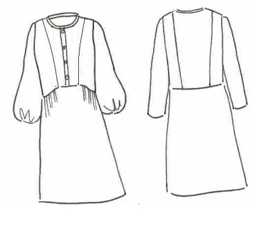 Sewing pattern dress, blouse Maïa / PDF (A4, A3, A0, US Letter) - Frames, Layers by Size, Video projection