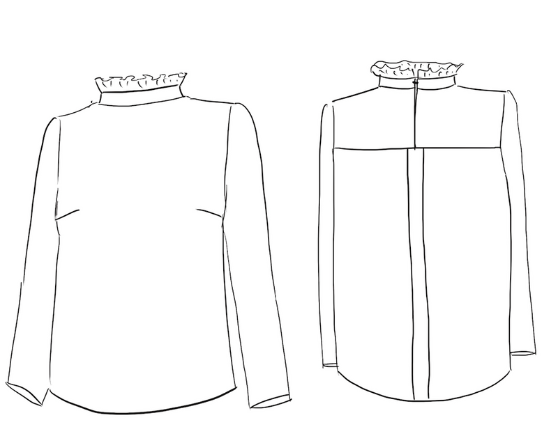 Patron couture blouse Dahlia / Patron PDF (A4 A0 et US letter)