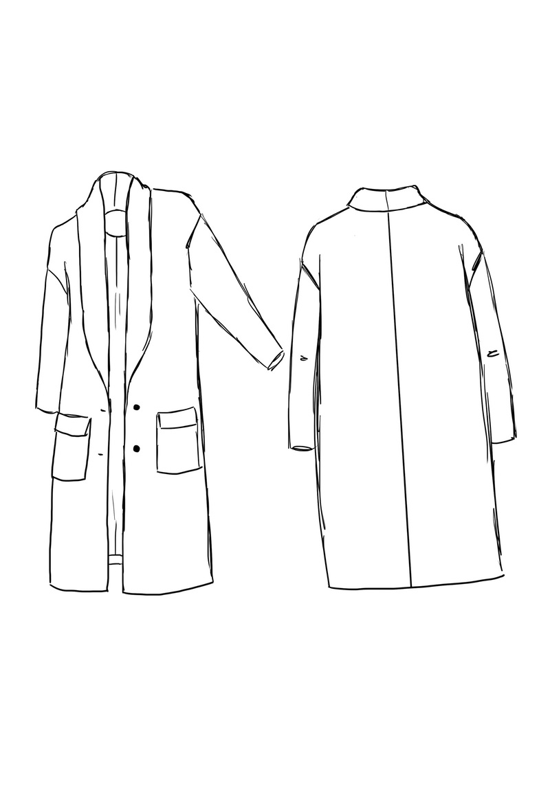 Patron manteau Pam / Patron PDF (A4, A3, A0 et US letter)