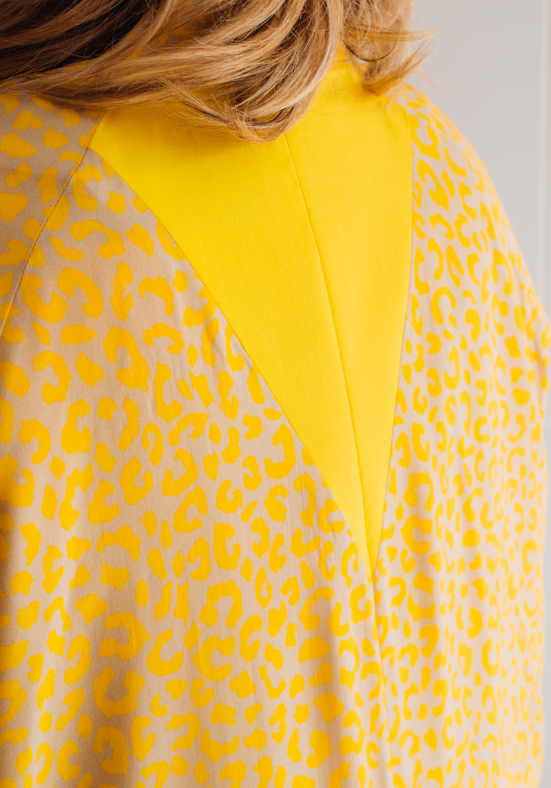 Tissu popeline de viscose Léo Jaune Fizz - par 10 cm