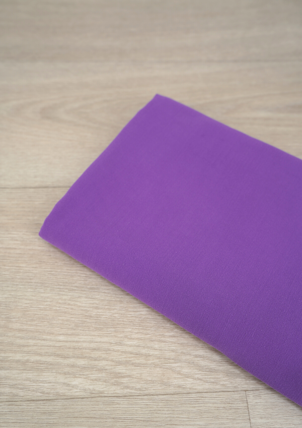 COUPONS - Tissu sergé de viscose uni ultra violet
