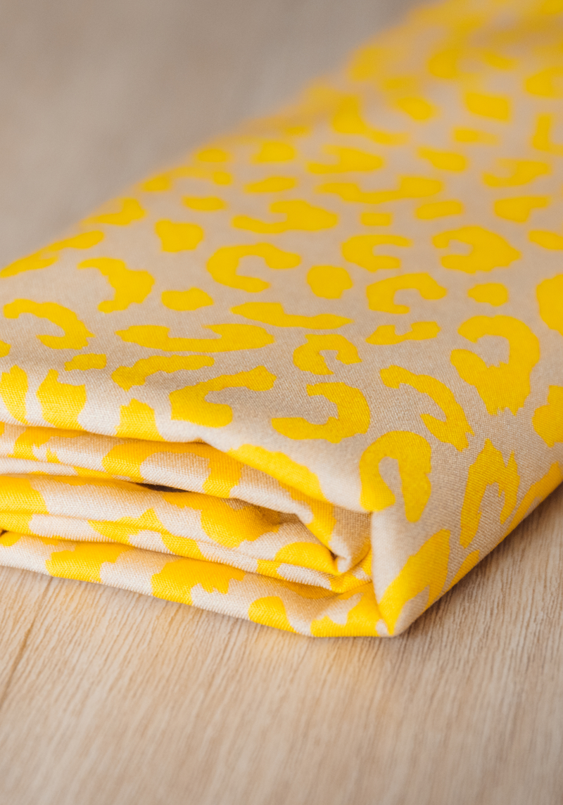 Tissu popeline de viscose Léo Jaune Fizz - par 10 cm